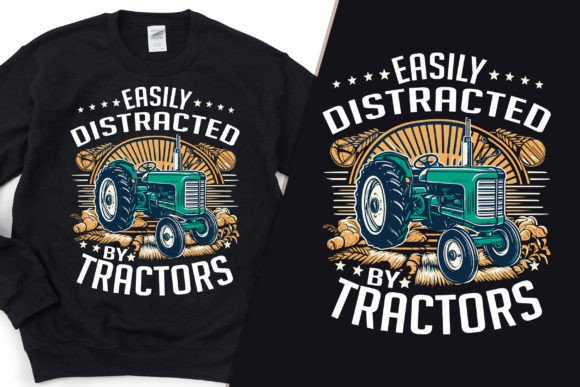 Branding Review: The Easily Distracted by Tractors T-Shirt Graphic
