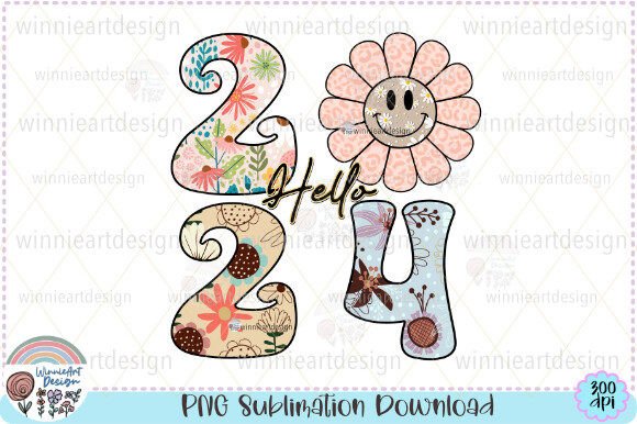 Hello 2024 Daisy Flowers Sublimation Design Review
