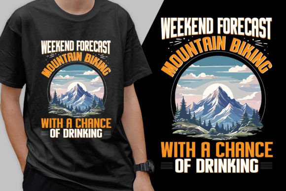 Mountain Biking and Drinking Trendy Tee Design Evaluation