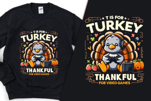 T is for Turkey: A Festive Graphic for Craft & T-Shirt Designs